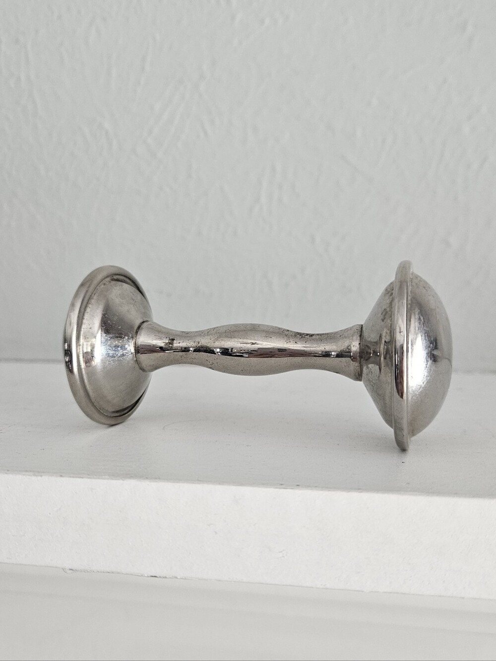 Vintage/Antique 1950s Sterling Silver Infant Baby Dual End Rattle Toy - Picture 2 of 5